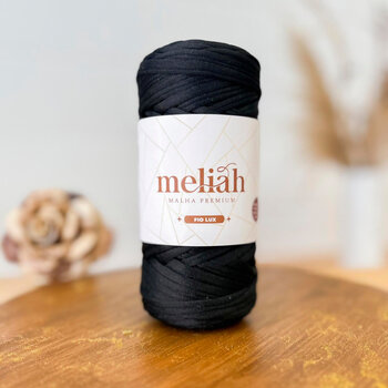 Fio Lux -  FIO DE MALHA PREMIUM MELIAH - cor: PRETO METÁLICO - EX